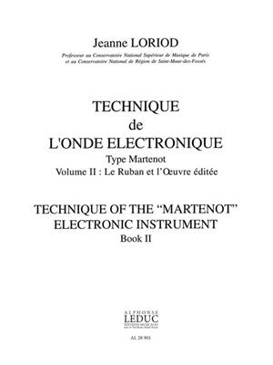 Jeanne Loriod: Technique de lOnde electronique type Martenot V.2: Autres Instruments à Clavier
