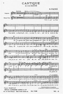 Gabriel Fauré: Cantique De Jean Racine Op.11 in D Major: Duo pour Chant