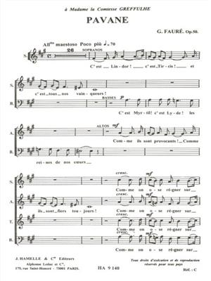 Gabriel Fauré: Pavane Op.50: Chœur Mixte et Accomp.