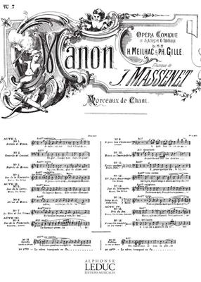 Jules Massenet: Air de Manon No.7 - La Peine: Chant et Piano