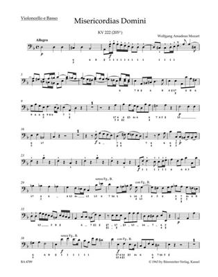 Wolfgang Amadeus Mozart: Misericordias Domini K.222: Chœur Mixte et Ensemble
