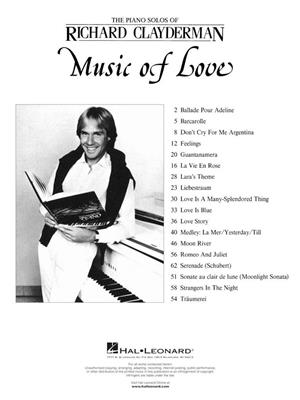 Richard Clayderman: Richard Clayderman - The Music of Love: Piano Facile