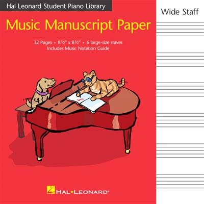 Music Manuscript Paper Wide Staff: Papier à Musique