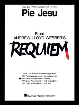 Andrew Lloyd Webber: Pie Jesu (from Requiem) in F-Major: Duo pour Chant