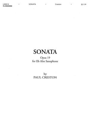 Paul Creston: Sonata Op. 19: Saxophone Alto
