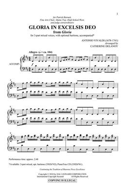 Antonio Vivaldi: Gloria in Excelsis Deo: (Arr. Catherine Delanoy): Chœur Mixte et Accomp.