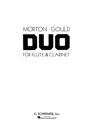 Morton Gould: Duo: Duo pour Bois Mixte