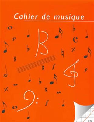 Cahier de Musique 12 portées-page d'ècriture Seyes: Papier à Musique