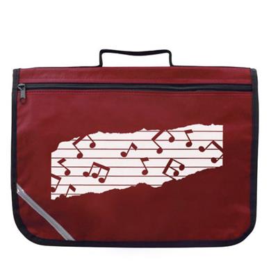 Mapac: Music Bag Excel - Music Notes (Maroon)