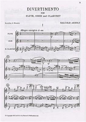 Malcolm Arnold: Divertimento For Wind Trio Op.37: Vents (Ensemble)