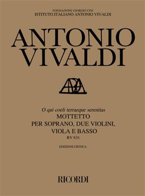 Antonio Vivaldi: O Qui Coeli Terraeque Serenitas Rv 631: Partitions Vocales d'Opéra