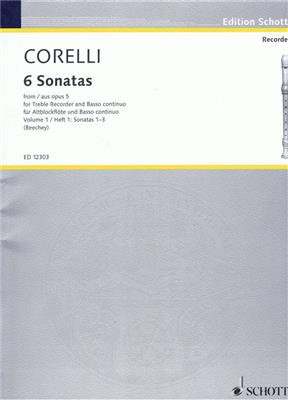Arcangelo Corelli: Sonaten(6) 1 Op.5: Flûte à Bec Alto et Accomp.