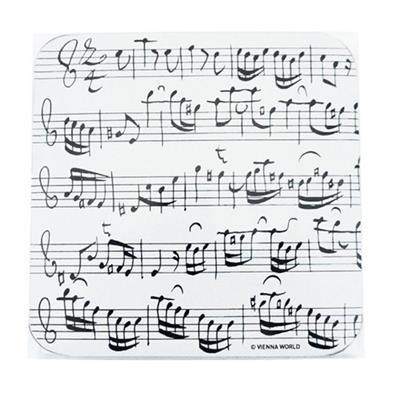 Coasters Sheet of music white (4 pcs)