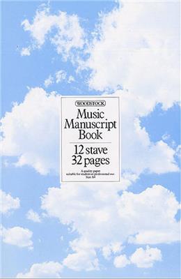 Music Manuscript Book: 12 Stave 32 Pages Spiral: Papier à Musique