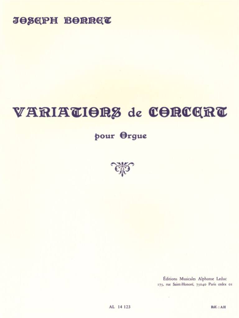 Bonnet: Variations De Concert: Orgue | Musicroom.fr