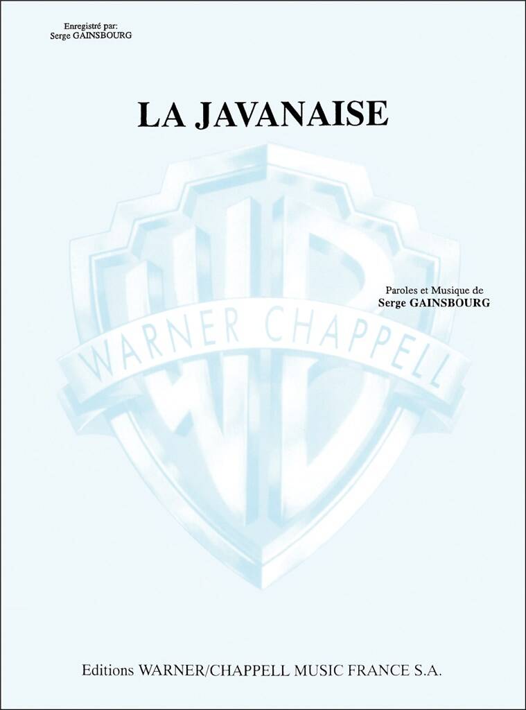 Serge Gainsbourg: La javanaise: Chant et Piano | Musicroom.fr