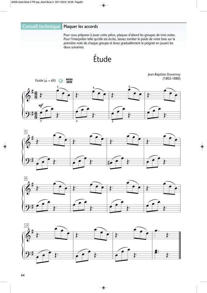 Méthode de piano pour adultes vol. 2 | Musicroom.fr