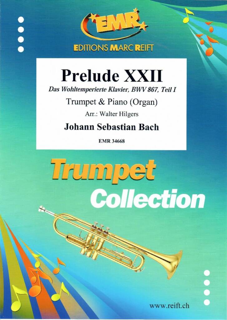 Johann Sebastian Bach: Prelude XXII: (Arr. Walter Hilgers): Trompette et  Accomp. | Musicroom.fr