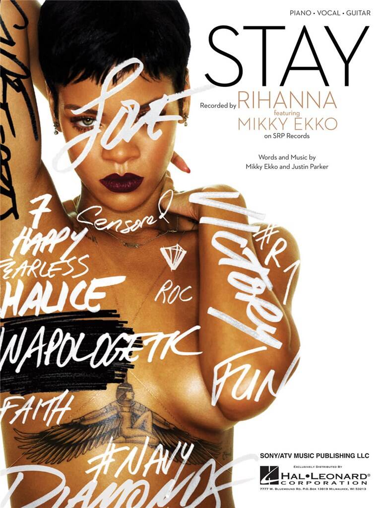 Rihanna: Stay: Piano, Voix & Guitare | Musicroom.fr