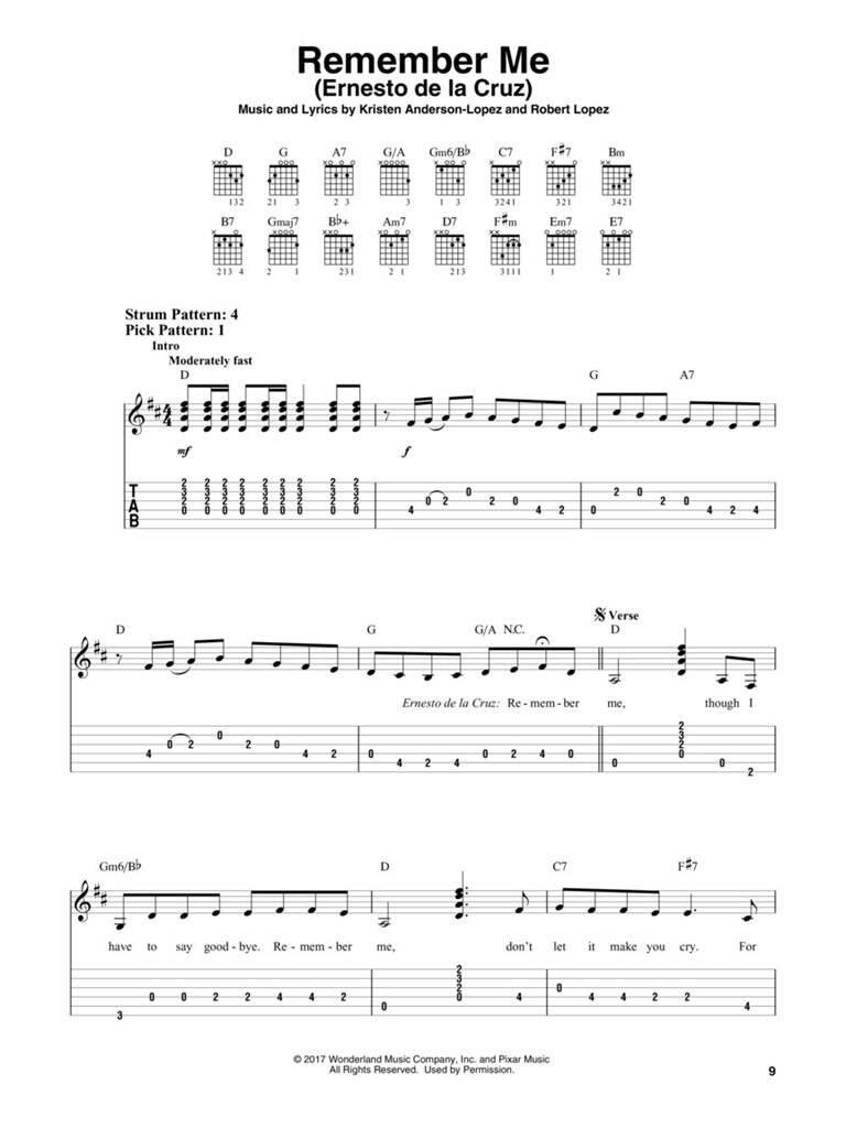 Disney/Pixar's Coco: Solo pour Guitare | Musicroom.fr