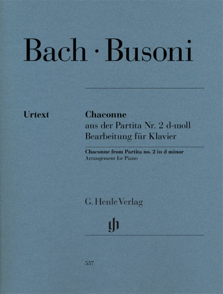 Johann Sebastian Bach: Chaconne From Partita No.2 D Minor: Solo de Piano |  Musicroom.fr