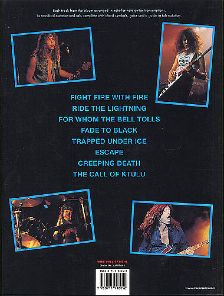 Metallica: Ride The Lightning: Solo pour Guitare