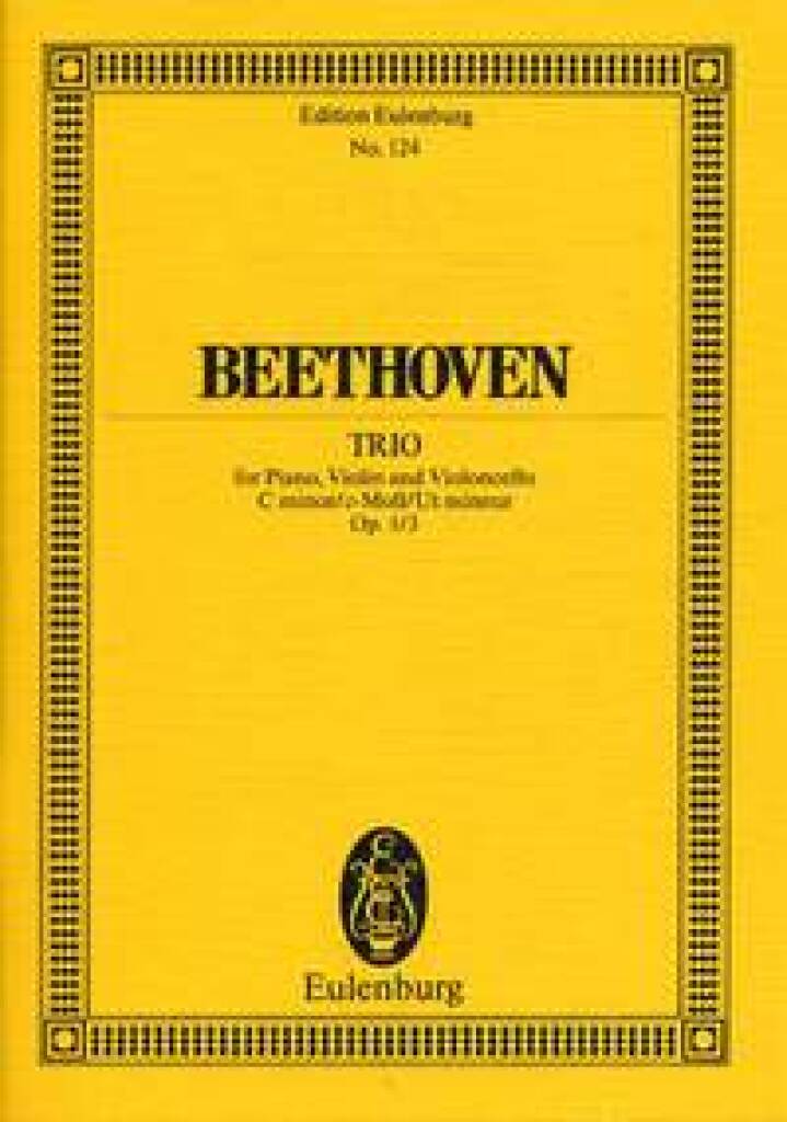 Ludwig van Beethoven: Piano Trio No. 3 C Minor Op. 1 Nr. 3: Trio pour  Pianos | Musicroom.fr