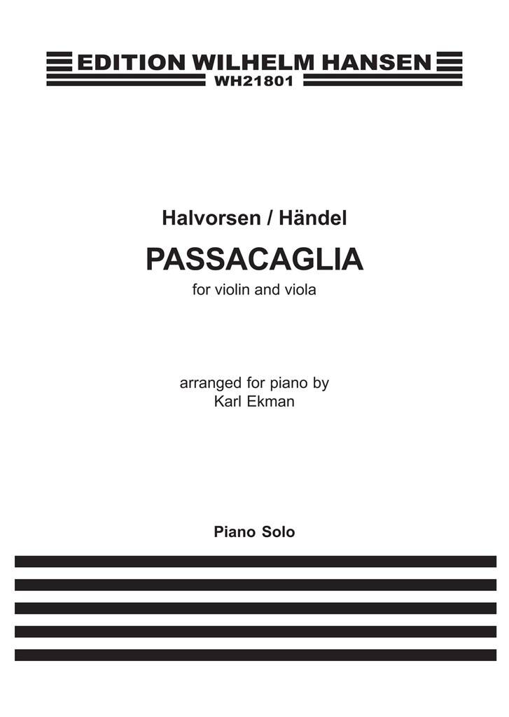Georg Friedrich Händel: Passacaglia: (Arr. Karl Ekman): Solo de Piano |  Musicroom.fr