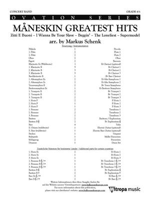 Måneskin: MÅNESKIN Greatest Hits: (Arr. Markus Schenk): Orchestre d'Harmonie
