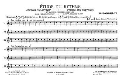 Georges Dandelot: Étude Du Rythme - Vol.1: Autres Variations