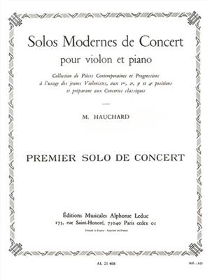 Maurice Hauchard: Solo Moderne de Concert no. 1 Ut Majeur: Violon et Accomp.