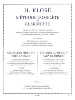 Méthode Complète de Clarinette Volume 1