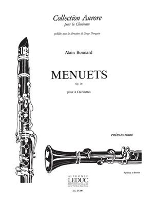 Alain Bonnard: Menuets Op.20: Clarinettes (Ensemble)