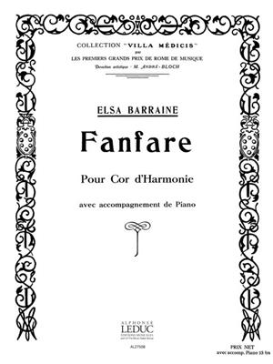 Elsa Barraine: Elsa Barraine: Fanfare: Solo pour Cor Français