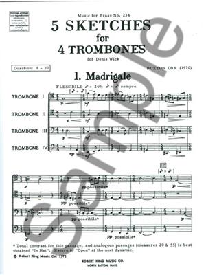 Buxton Orr: Buxton Orr: 5 Sketches: Trombone (Ensemble)
