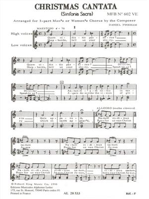 Daniel Pinkham: Christmas Cantata: Chœur Mixte et Accomp.