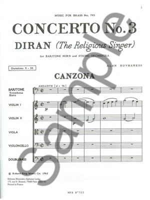 Alan Hovhaness: Alan Hovhaness: Concerto No.3: Solo pourTrombone