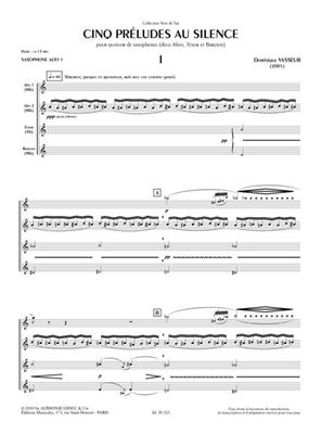 Vasseur: 5 preludes au silence: Saxophones (Ensemble)