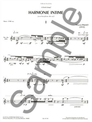 Paulet: Harmonie intime (3'30''): Saxophone