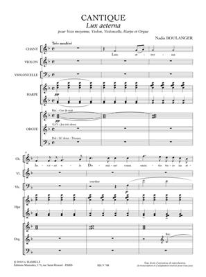 Nadia Boulanger: Boulanger N: Cantique: Chant et Autres Accomp. |  Musicroom.fr