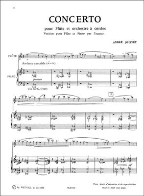 André Jolivet: Concerto For Flute And String Orchestra: Solo pour Flûte Traversière