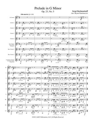 Sergei Rachmaninoff: Prelude in G Minor, Op. 23, No. 5: (Arr. Bryan Guarnuccio): Clarinettes (Ensemble)