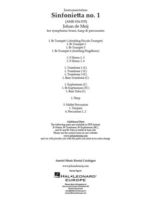 Johan de Meij: Sinfonietta no. 1: Ensemble de Cuivres