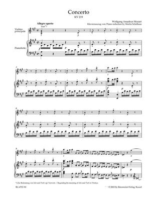 Wolfgang Amadeus Mozart: Violin Concerto No. 5 In A: Orchestre et Solo