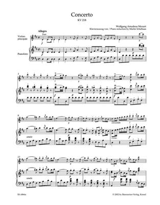 Wolfgang Amadeus Mozart: Violin Concerto No.4 in D major K.218: Violon et Accomp.