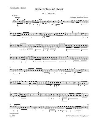 Wolfgang Amadeus Mozart: Benedictus Sit Deus K.117: Duo pour Cordes Mixte