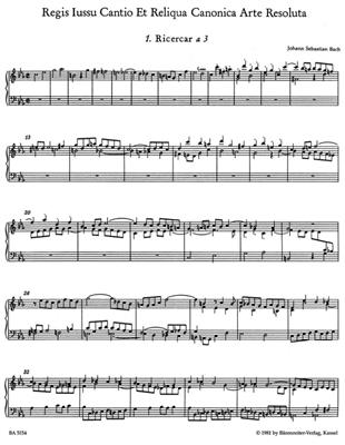 Johann Sebastian Bach: Musical Offering BWV 1079 Book 1: Clavecin