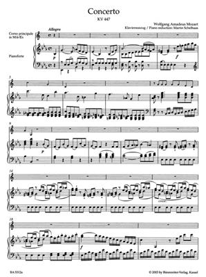 Wolfgang Amadeus Mozart: Horn Concerto in E-flat major No. 3: Cor Français et Accomp.