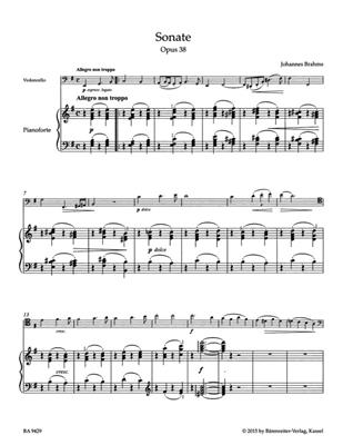 Sonata in E minor for Violoncello and Piano op. 38: Violoncelle et Accomp.