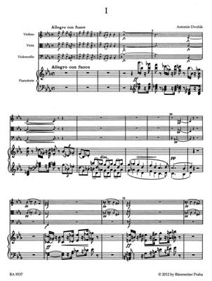 Antonín Dvořák: Piano Quartet In E Flat Op.87: Quatuor pour Pianos